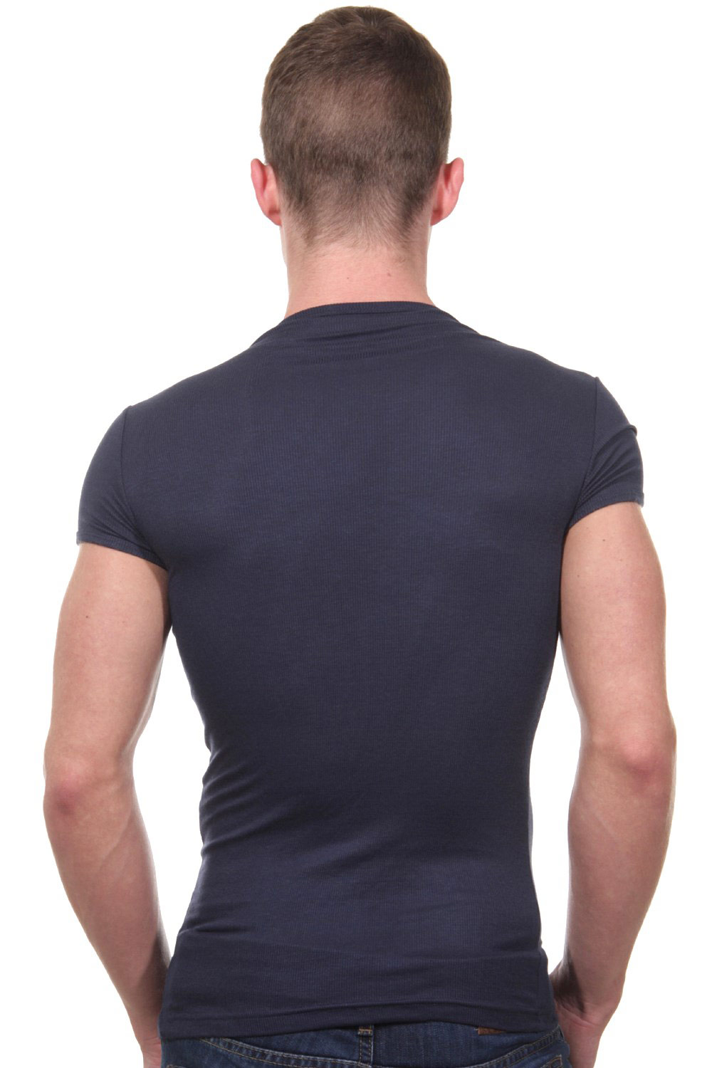 DOREANSE Ripp T-Shirt Rundhals slim fit auf oboy.de