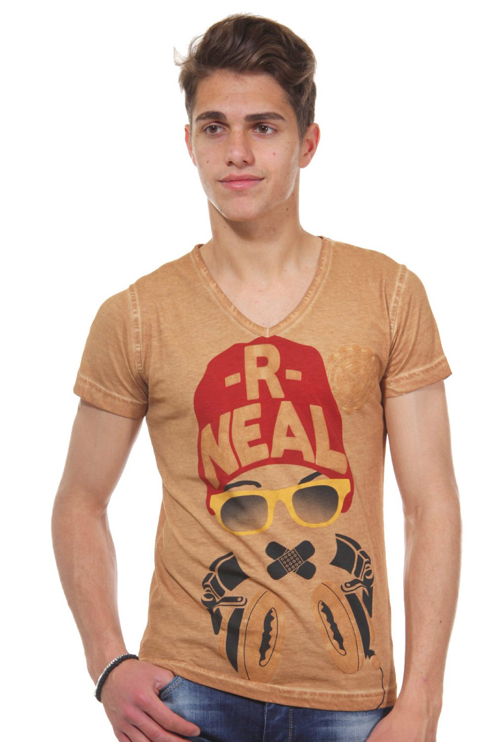 R-NEAL T-Shirt V-Ausschnitt slim fit auf oboy.de auf oboy.de