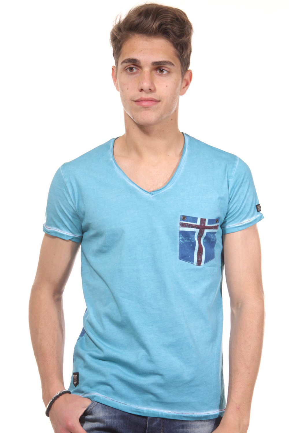 R-NEAL T-Shirt V-Ausschnitt slim fit auf oboy.de auf oboy.de